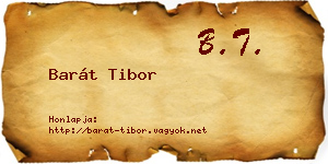 Barát Tibor névjegykártya