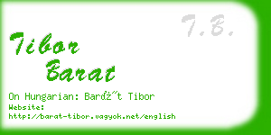 tibor barat business card